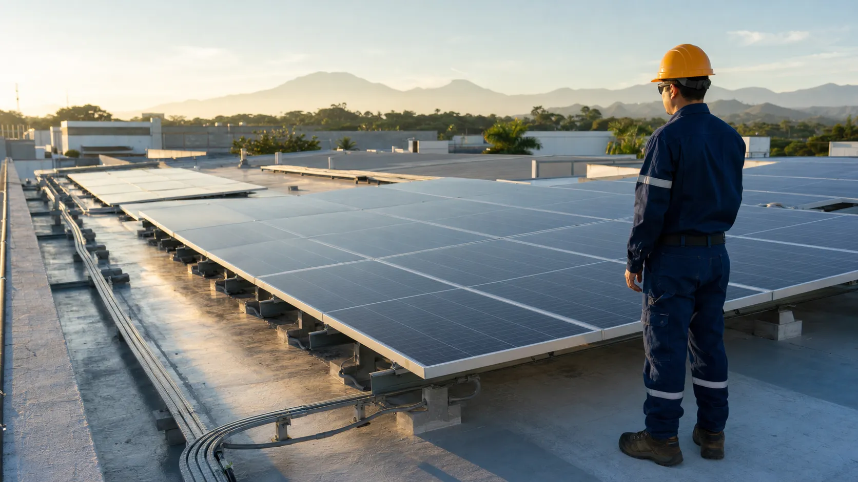 Sistema fotovoltaico en una cubierta comercial del occidente de México